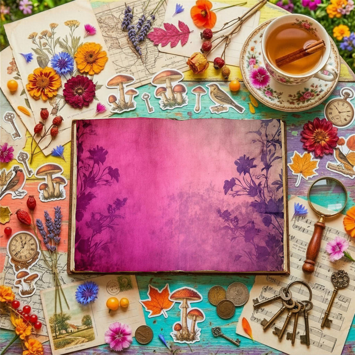 Fuchsiaflowers Digital Papers