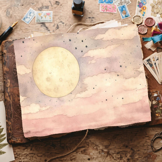 Full Moon Set Digital Papers