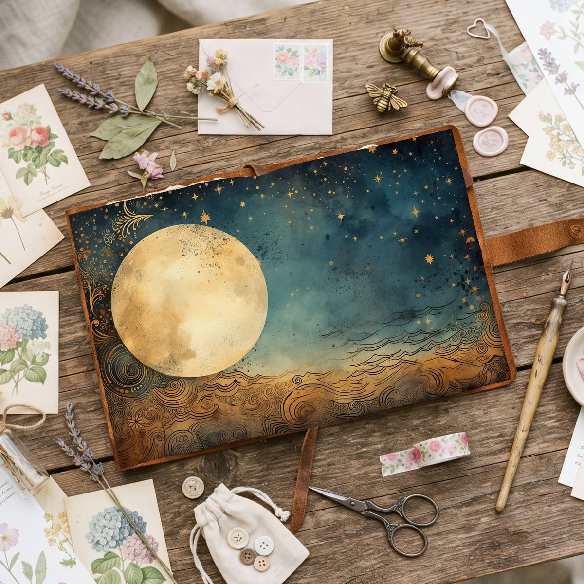Full Moon Digital Papers