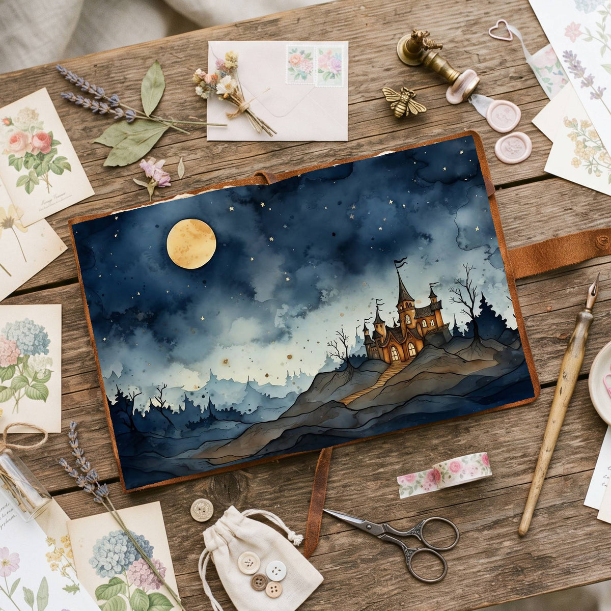 Full Moon Digital Papers