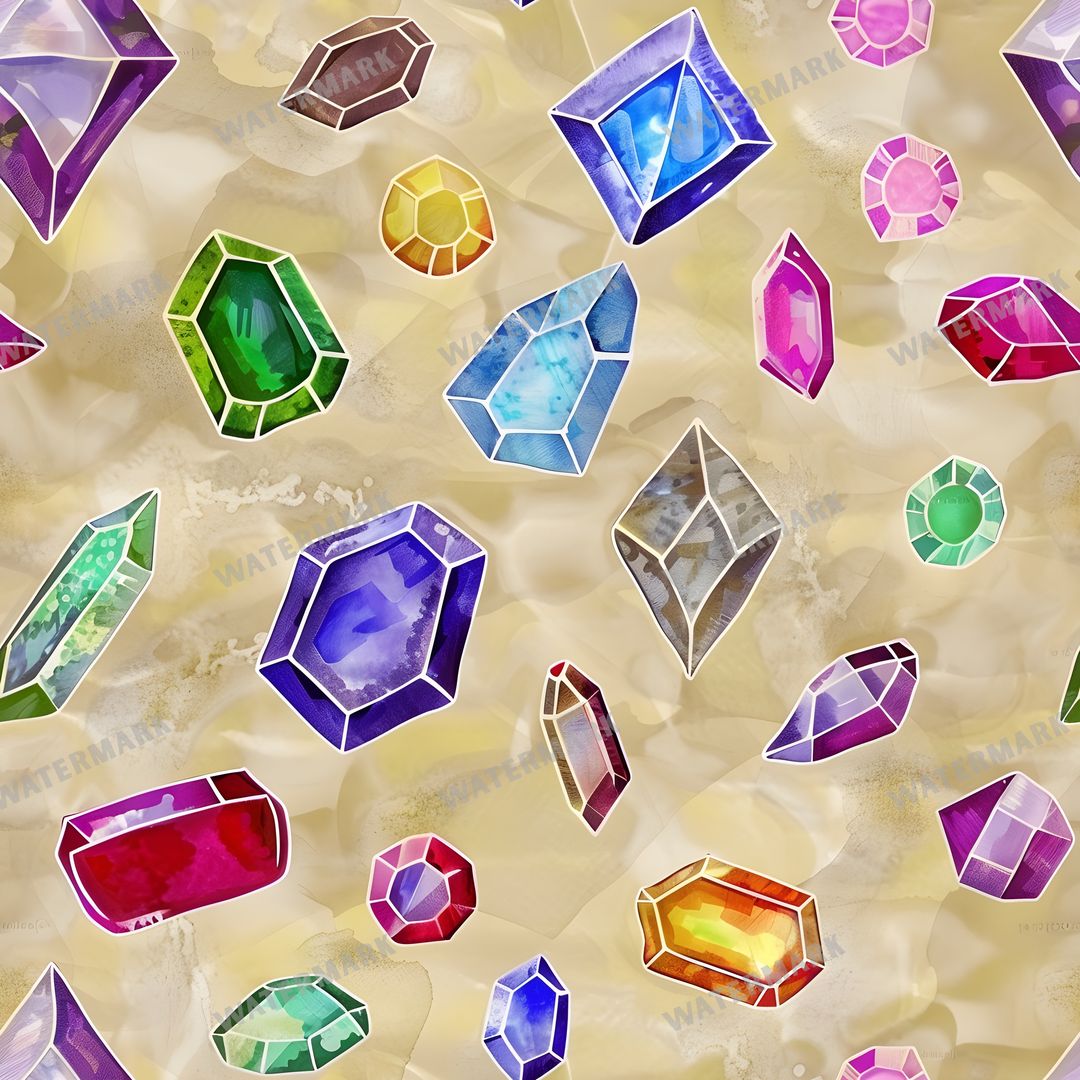 Gems Seamless Pattern