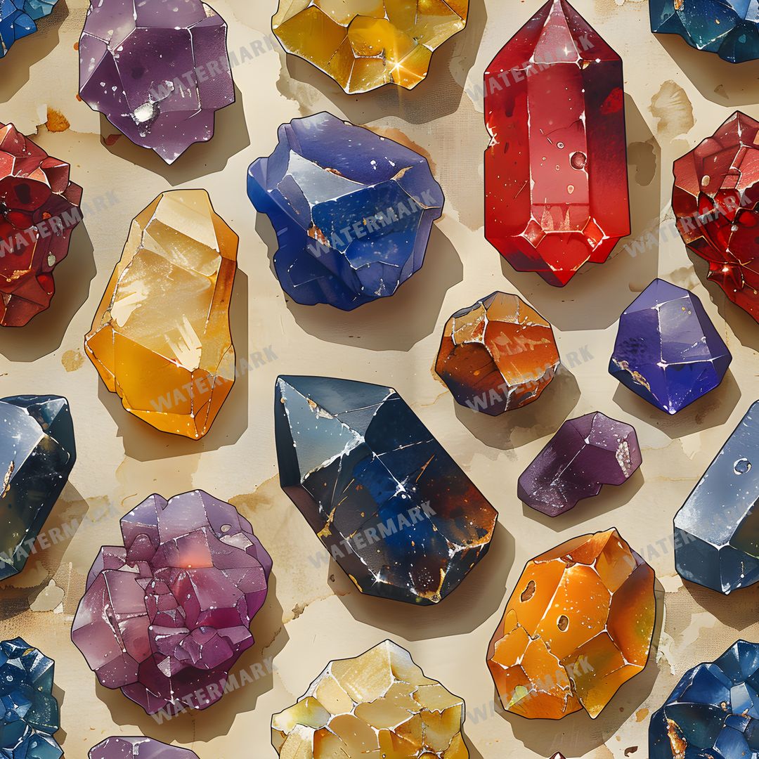 Gems Seamless Pattern