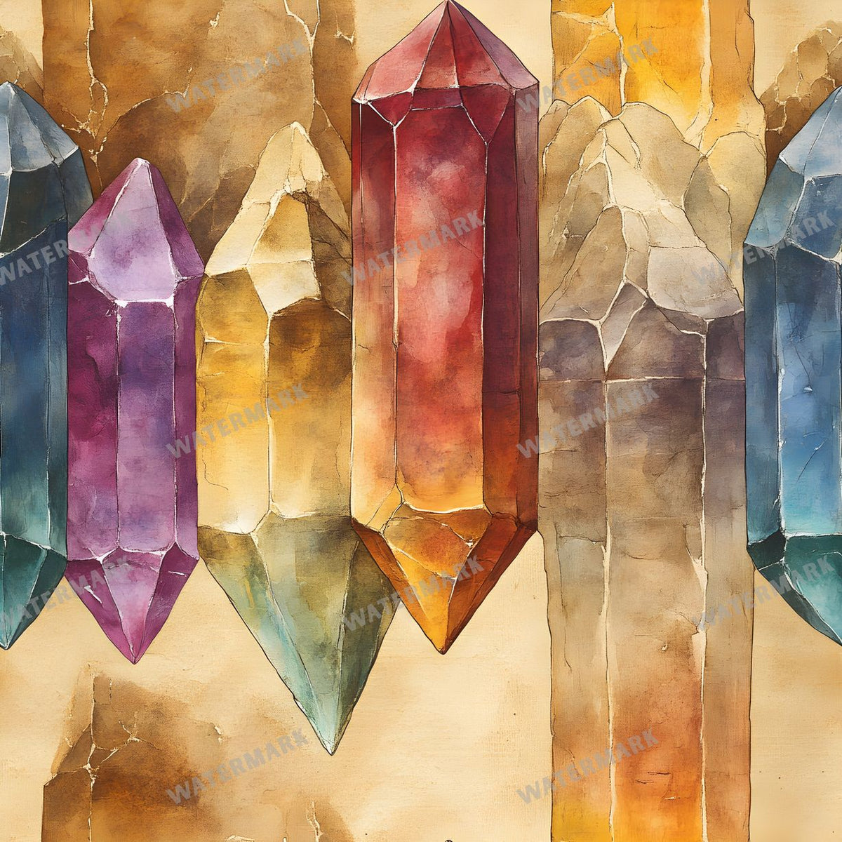 Gems Seamless Pattern