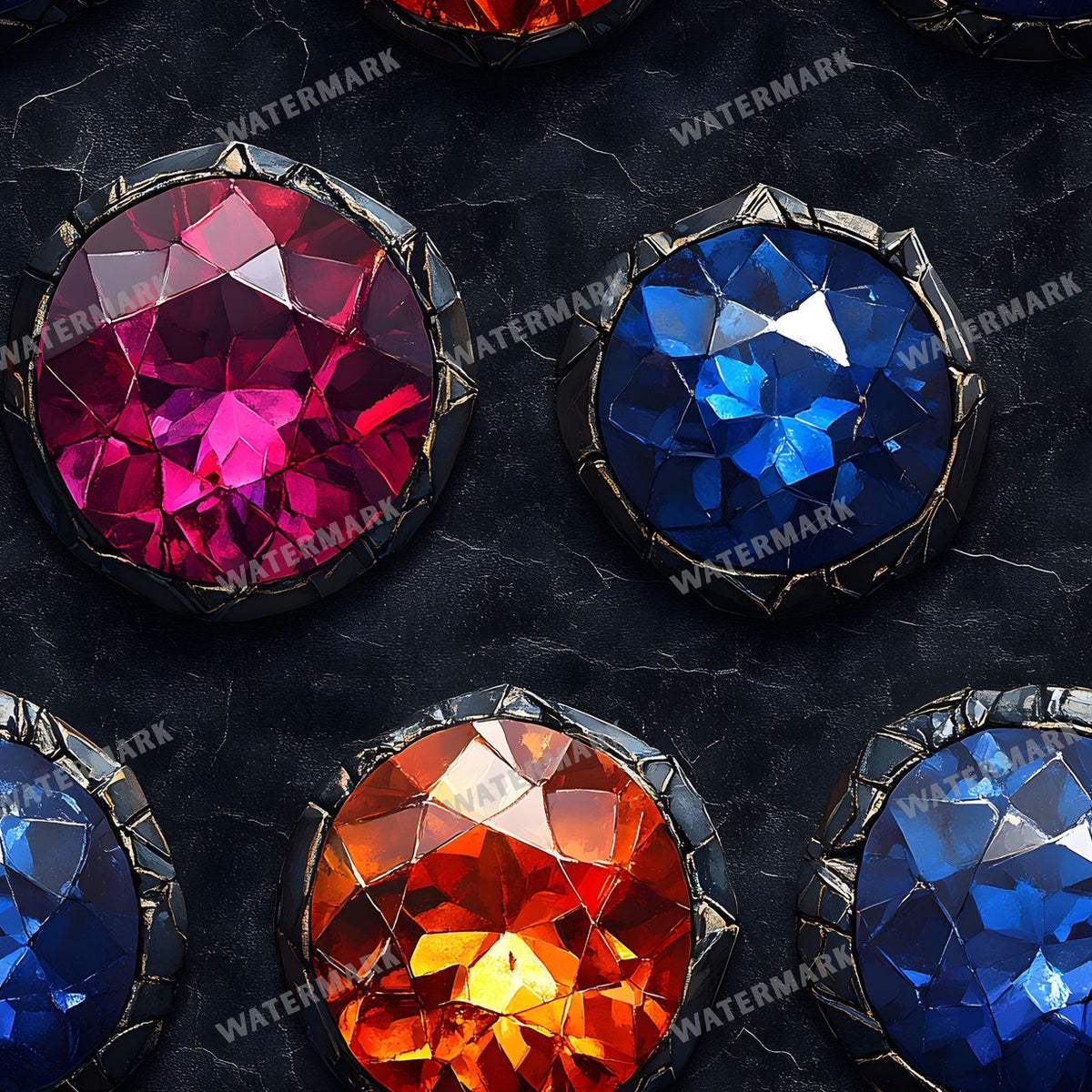 Gems Seamless Pattern