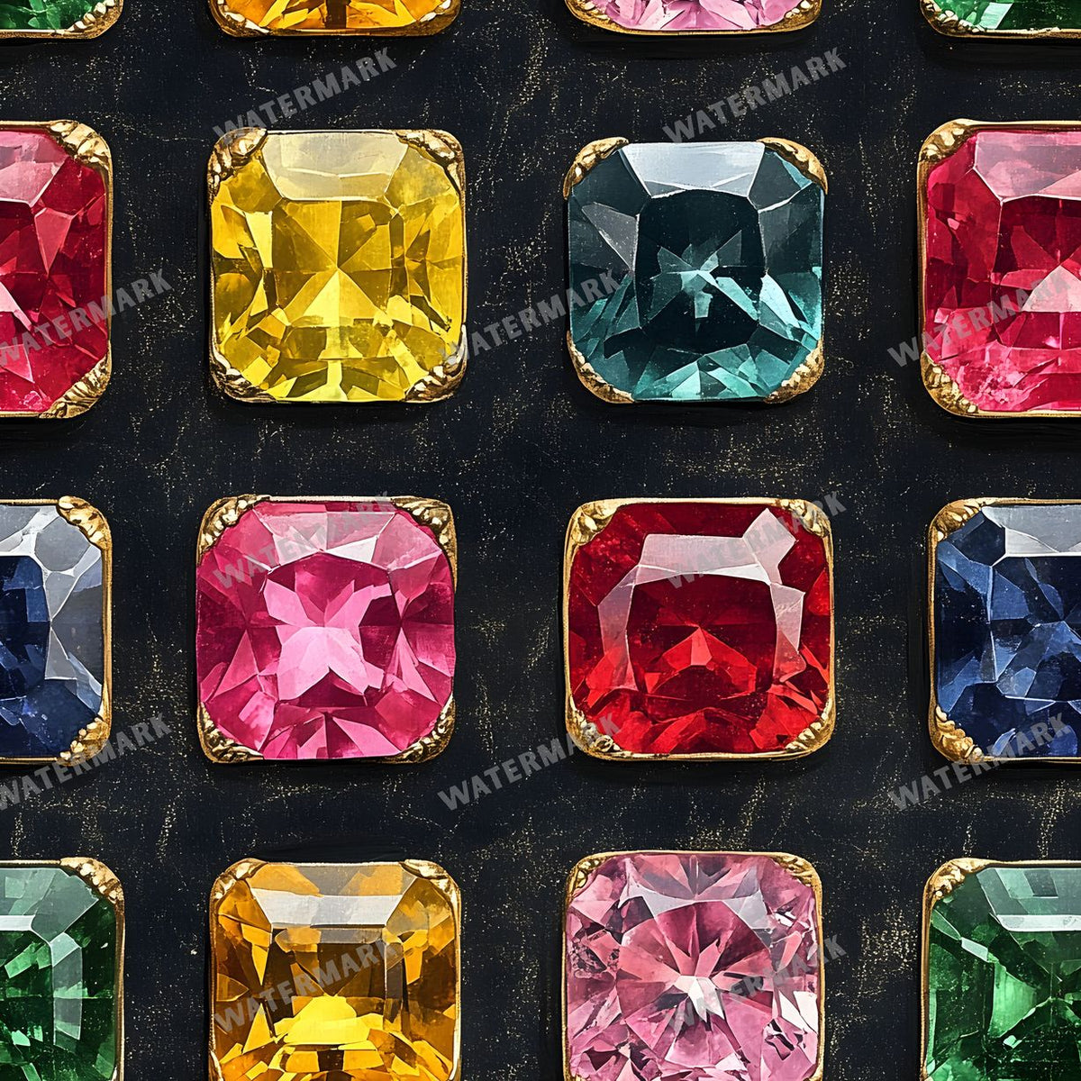 Gems Seamless Pattern