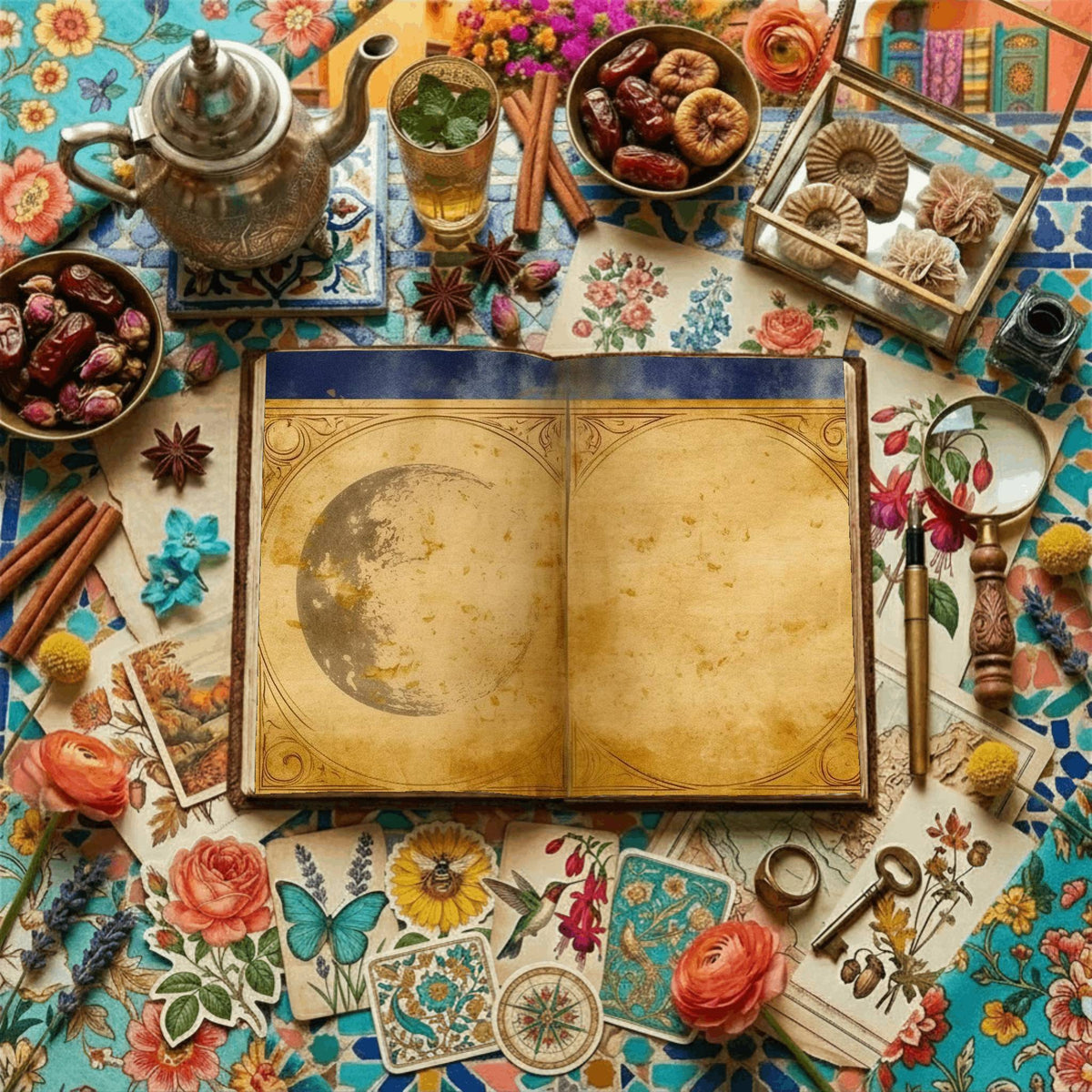 Gold Moon Digital Papers