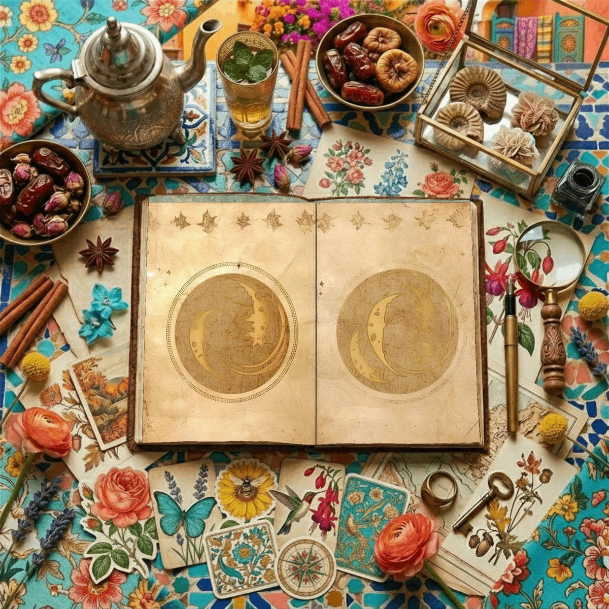 Gold Moon Digital Papers