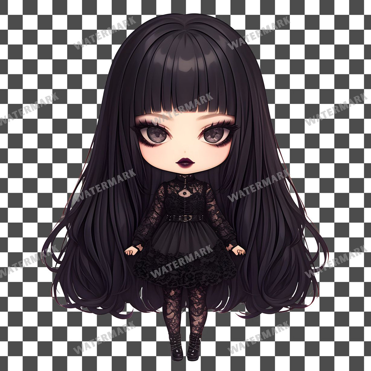 Goth Girl Clipart Pngs