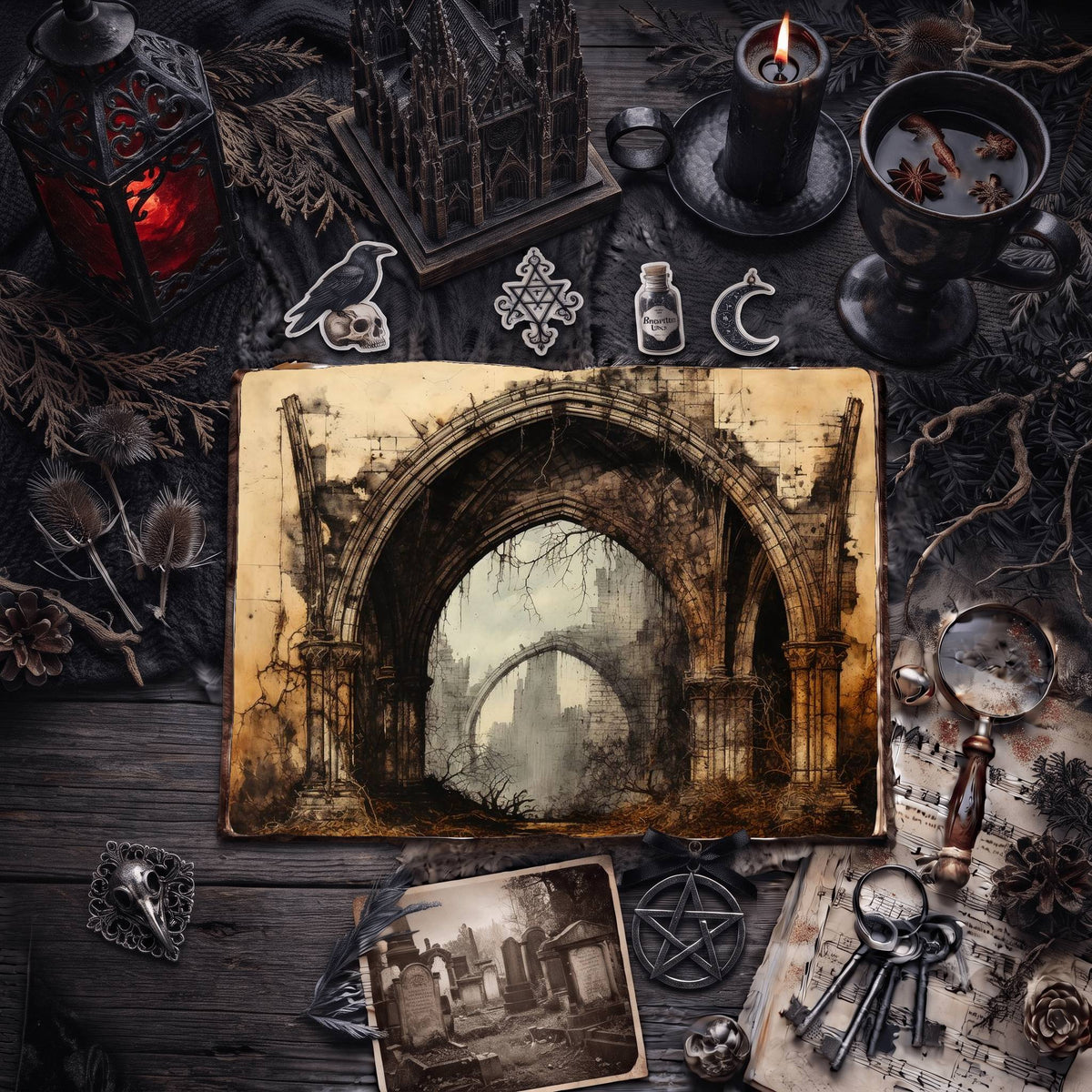 Gothic Arch Digital Papers