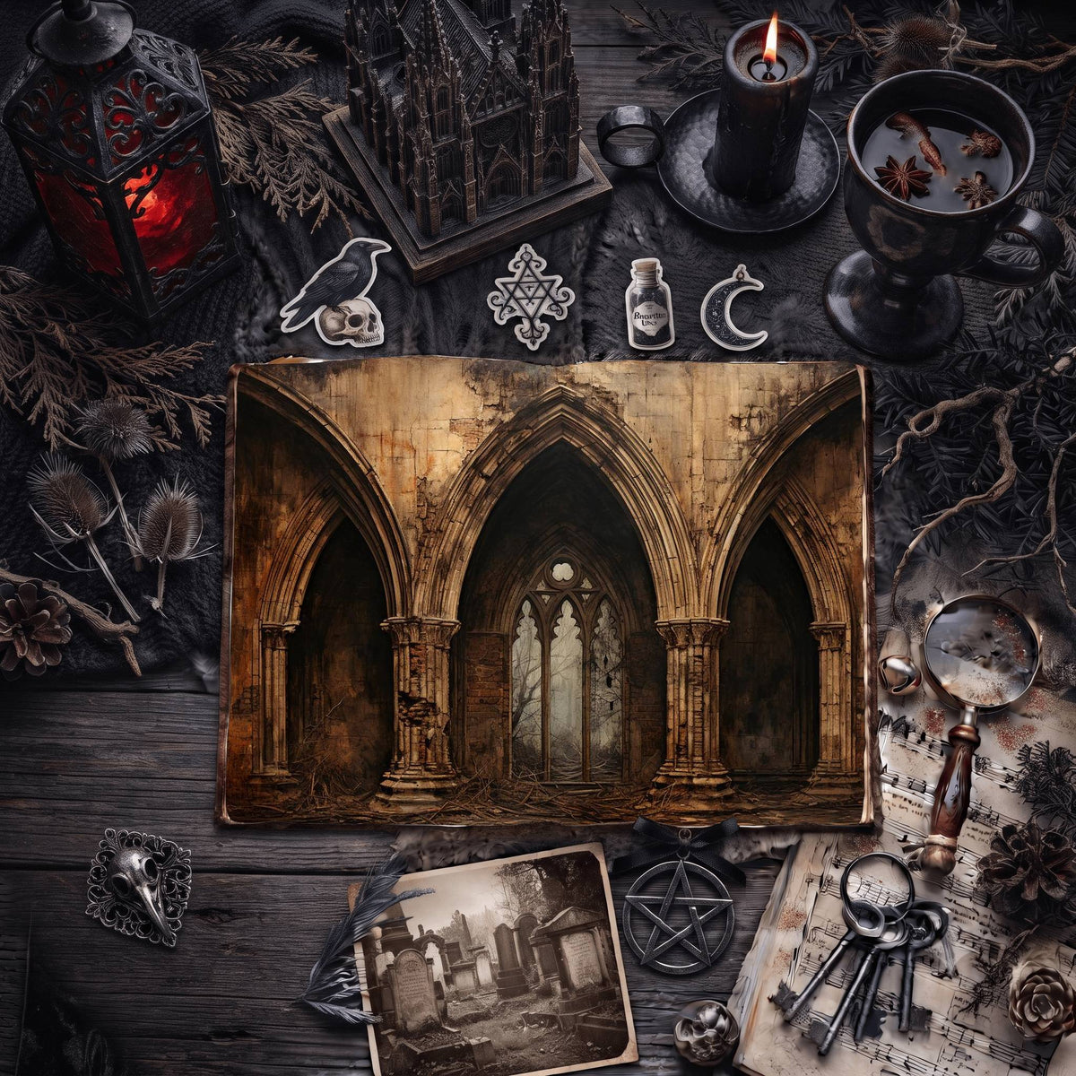 Gothic Arch Digital Papers