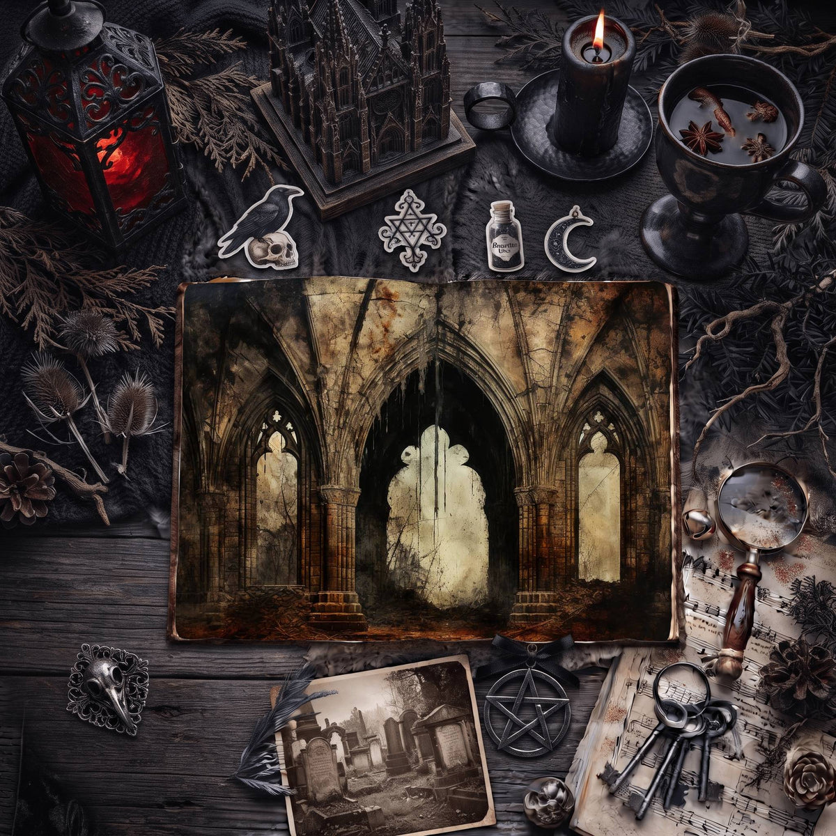 Gothic Arch Digital Papers