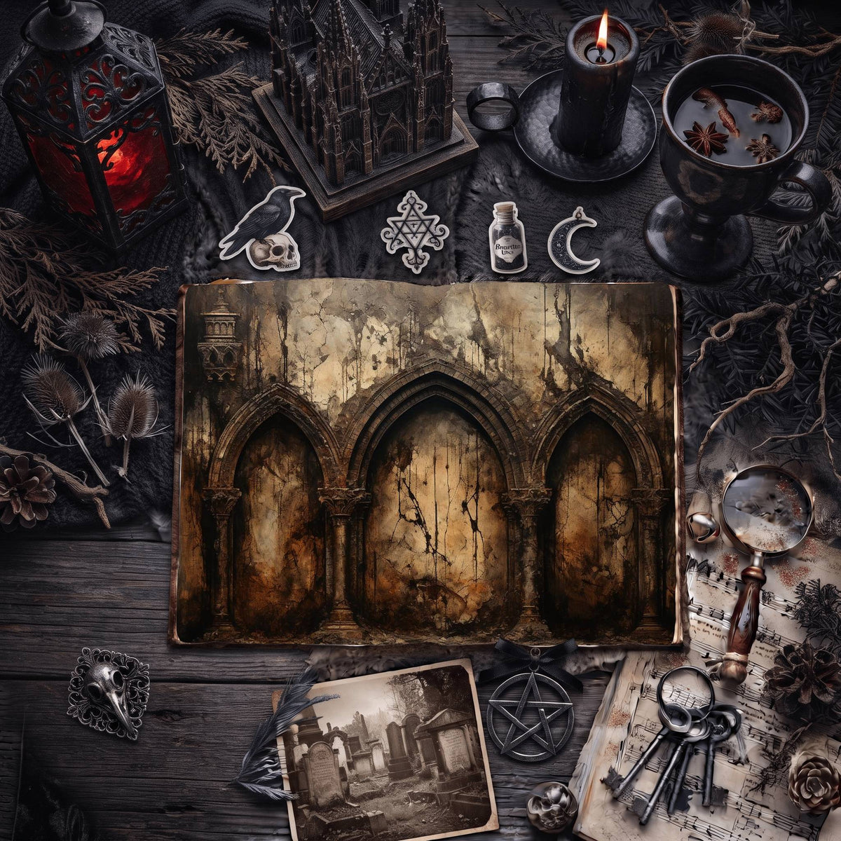 Gothic Arch Digital Papers