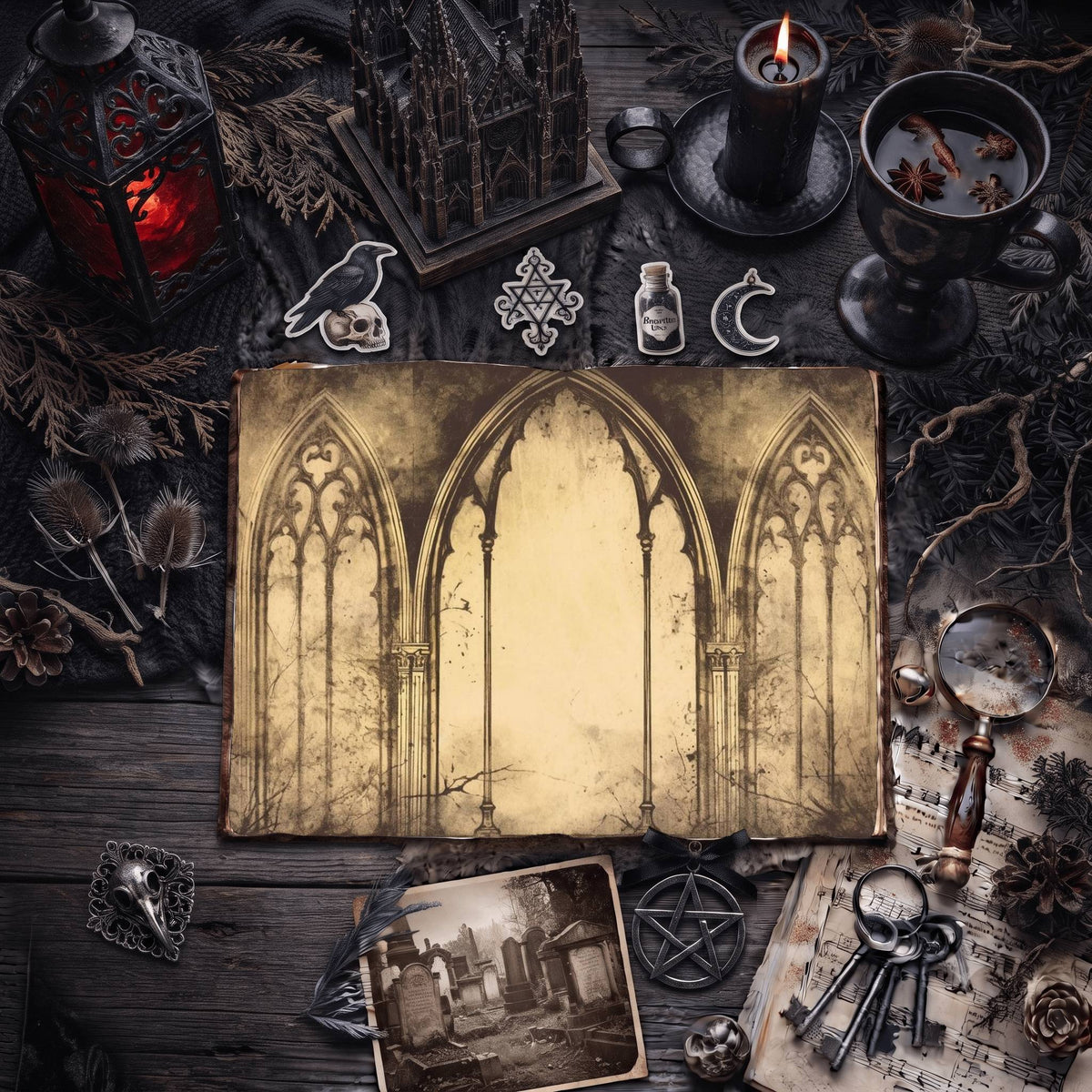 Gothic Arches Digital Papers