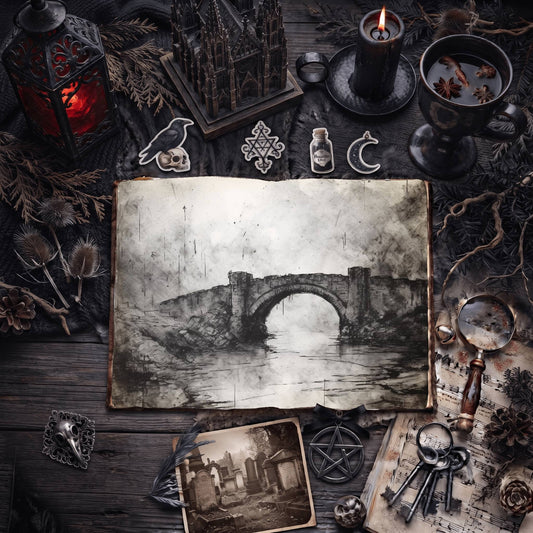 Gothic Bridge Digital Papers