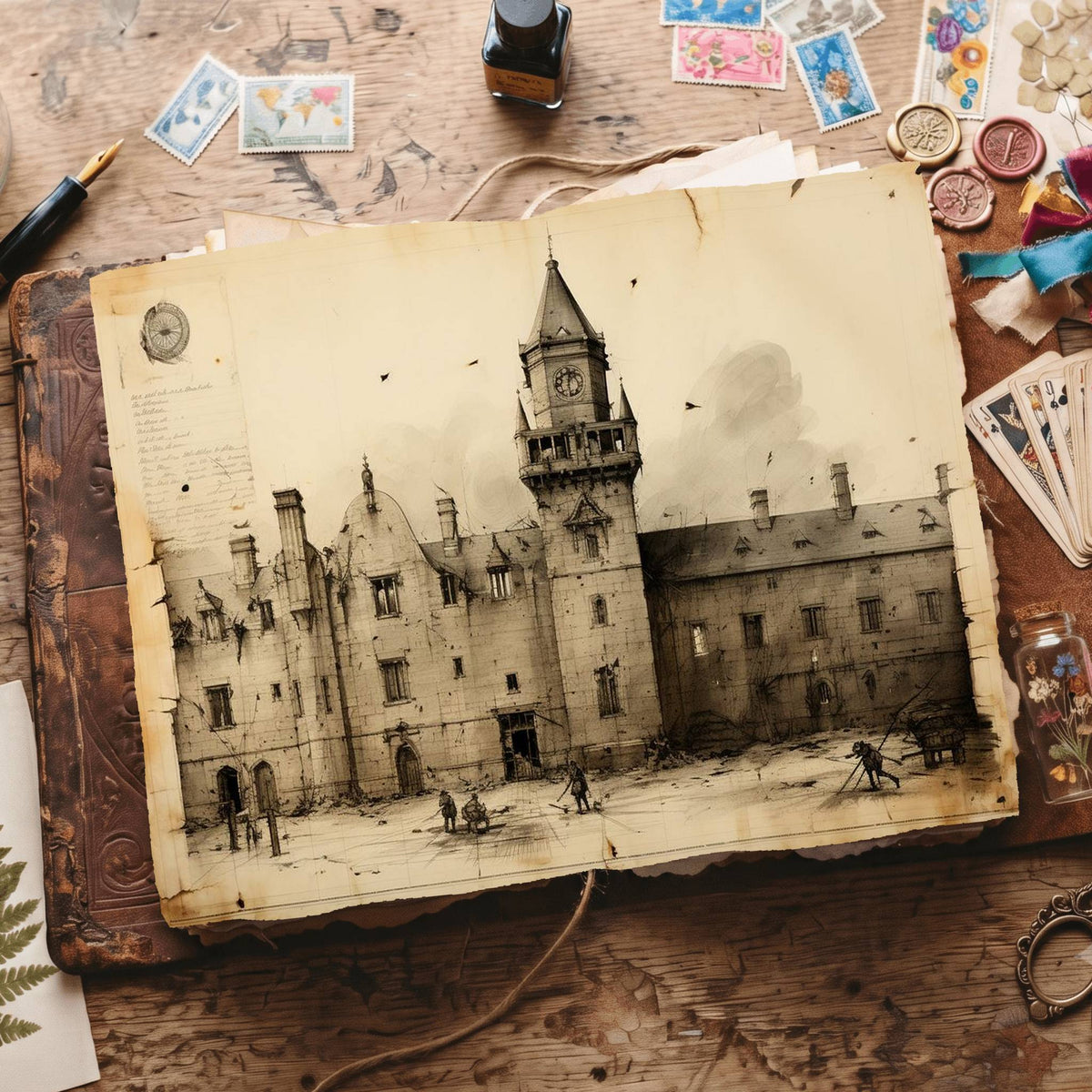 Gothic Buildings Digital Papers