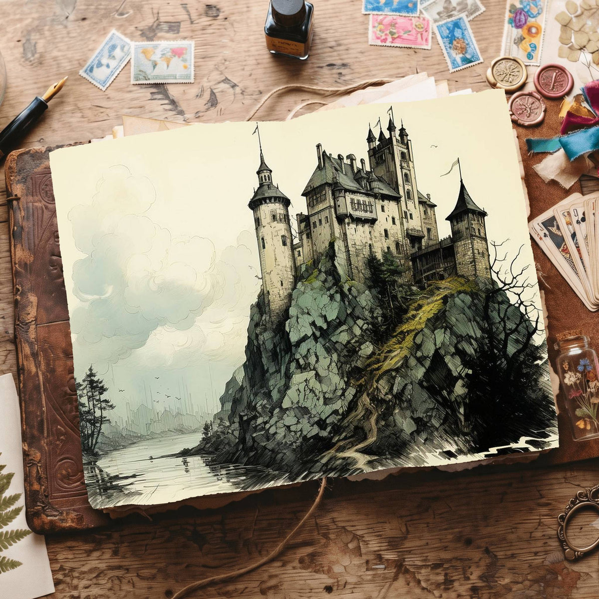 Gothic Castle Digital Papers