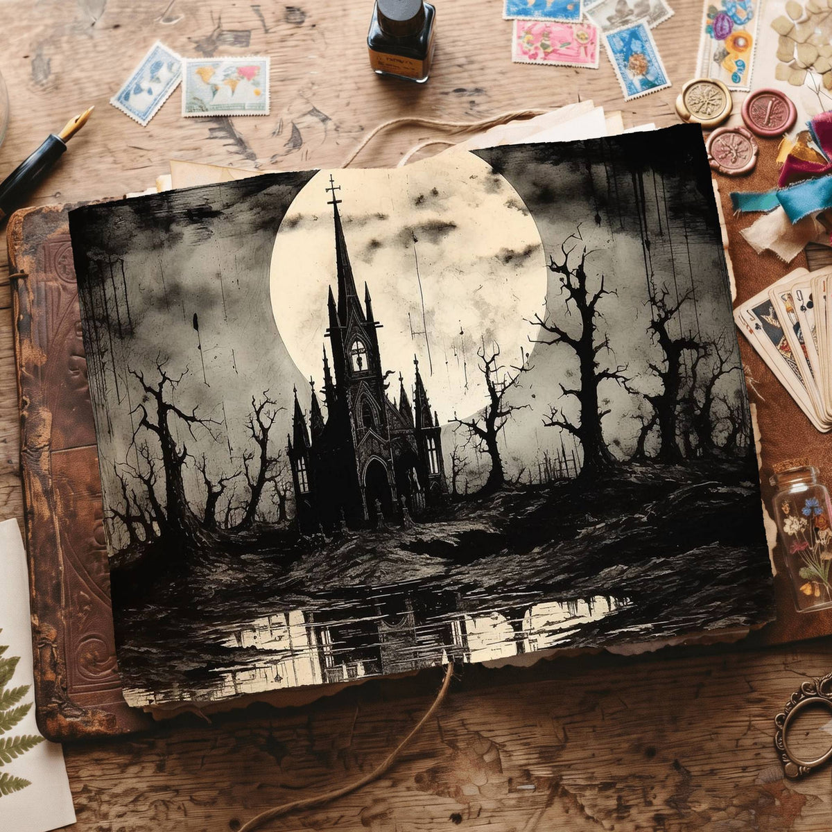Gothic Castle Digital Papers