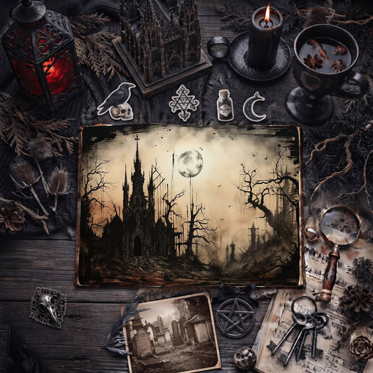 Gothic Castle Digital Papers