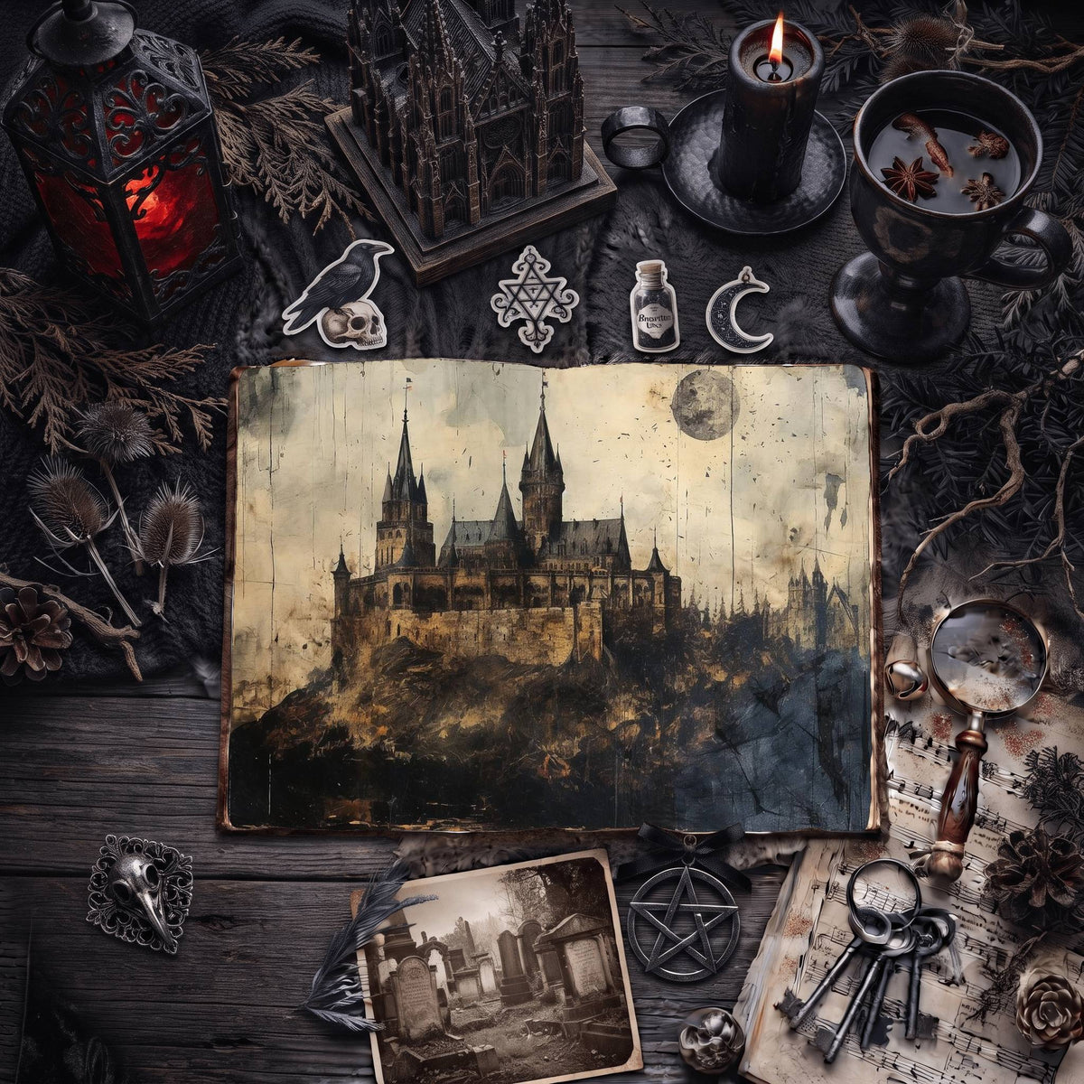 Gothic Castle Digital Papers