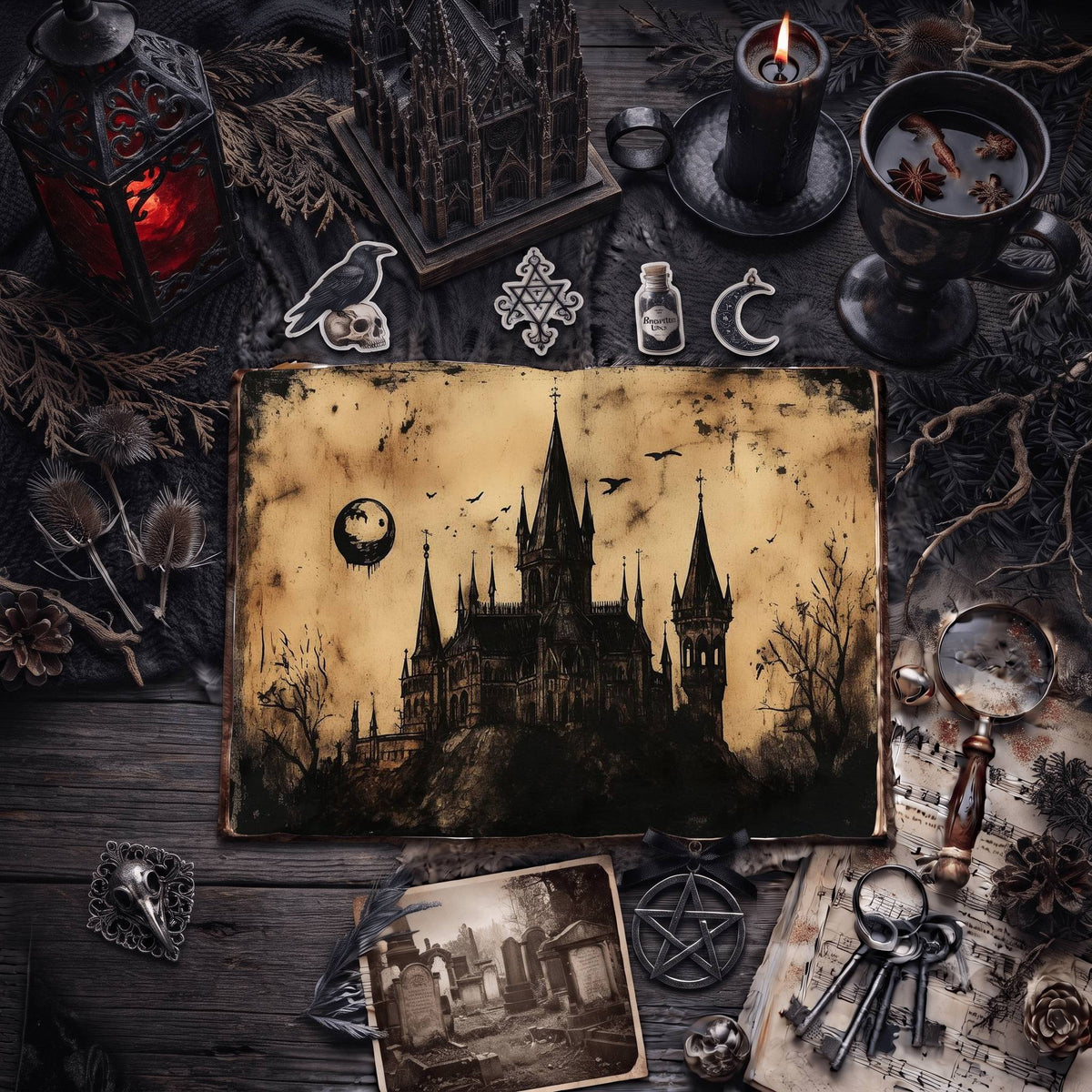 Gothic Castle Digital Papers