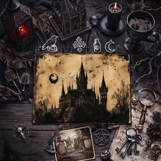 Gothic Castle Digital Papers