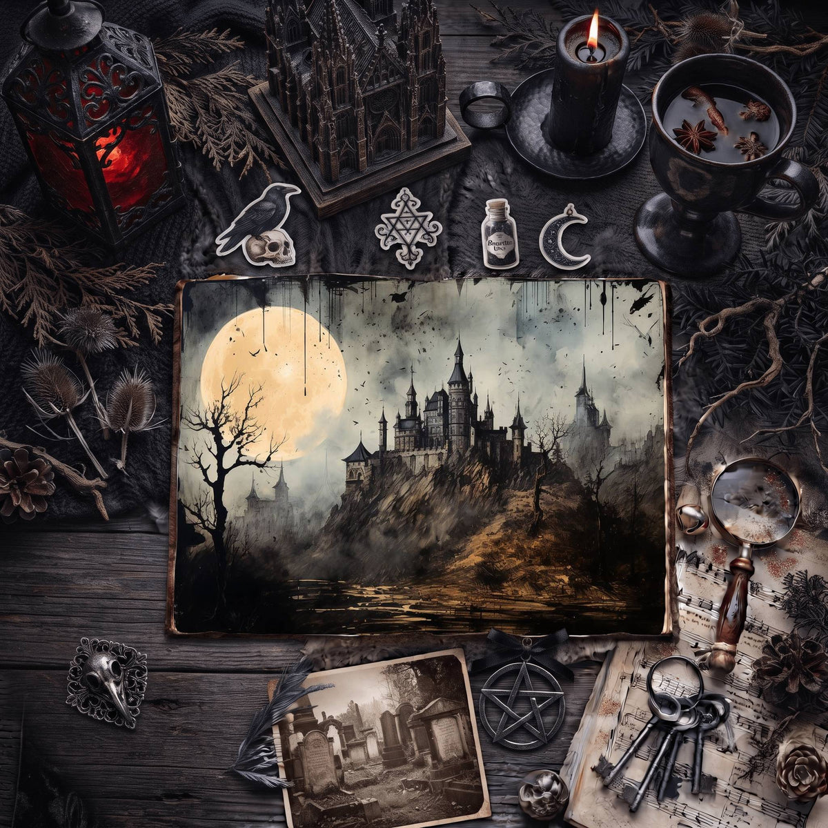 Gothic Castle Digital Papers