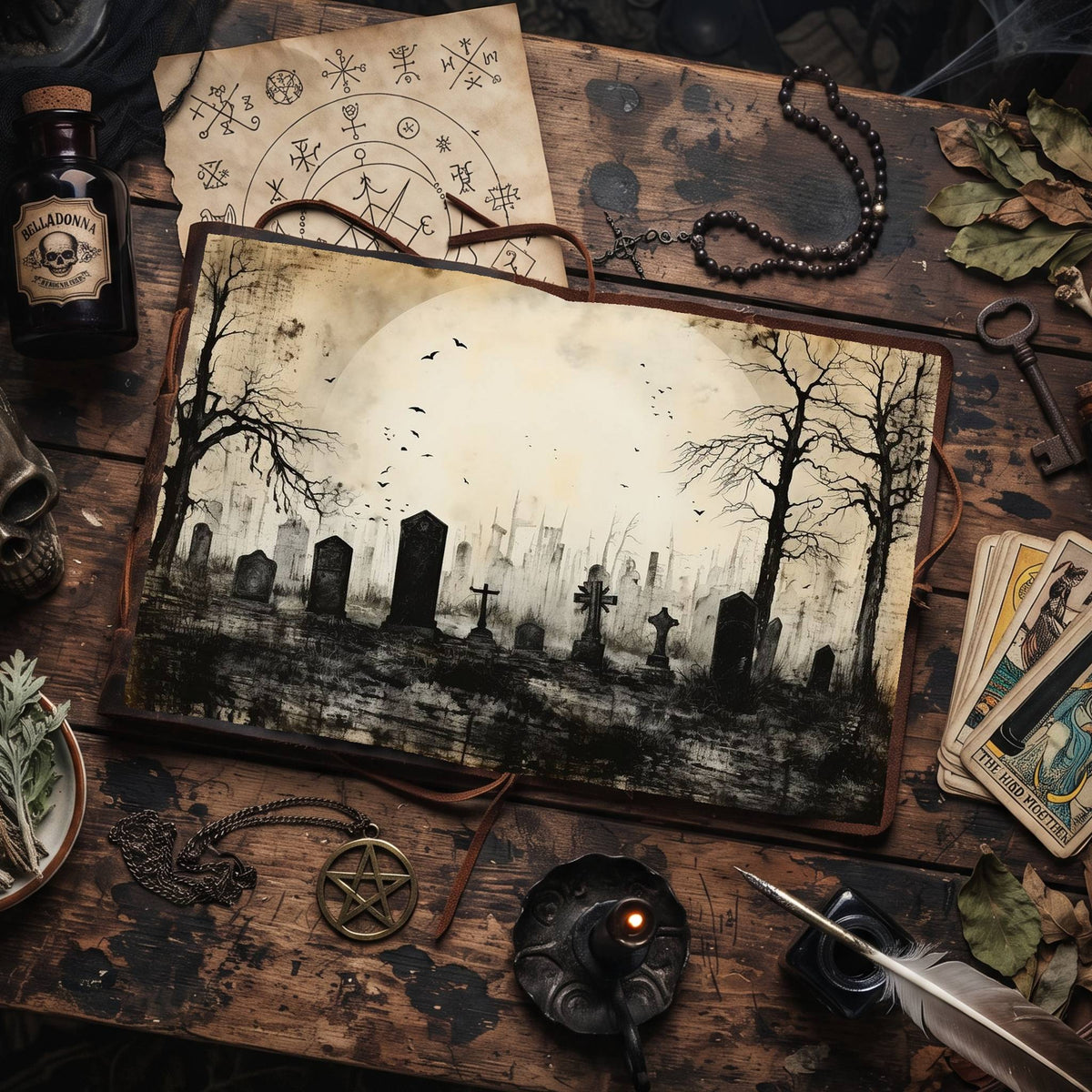 Gothic Cemetery Digital Papers