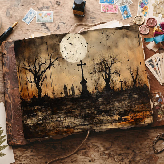 Gothic Cemetery Digital Papers