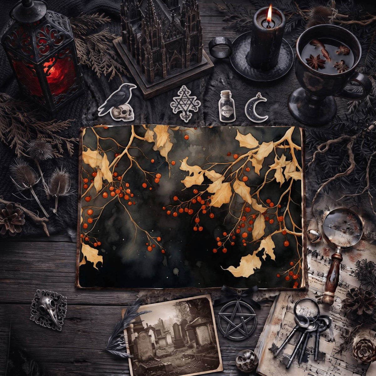 Gothic Christmas Digital Papers
