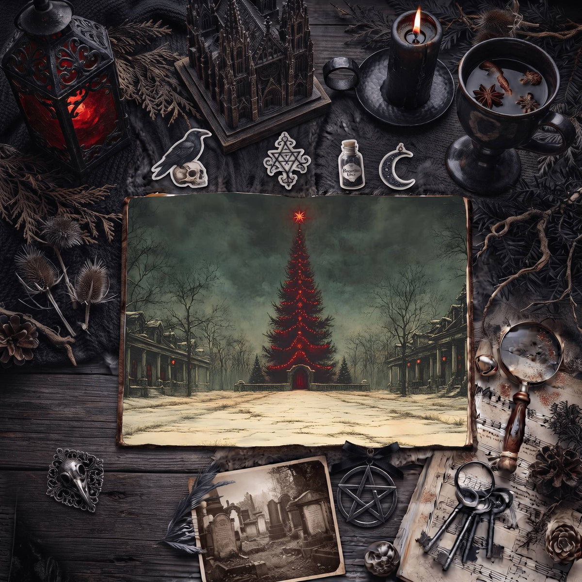 Gothic Christmas Digital Papers