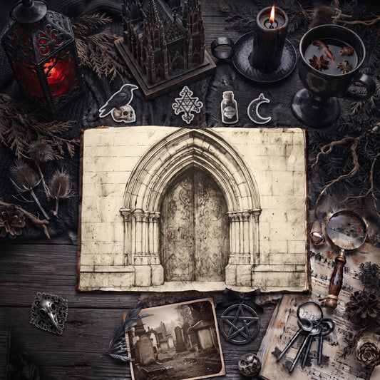 Gothic Doors Digital Papers