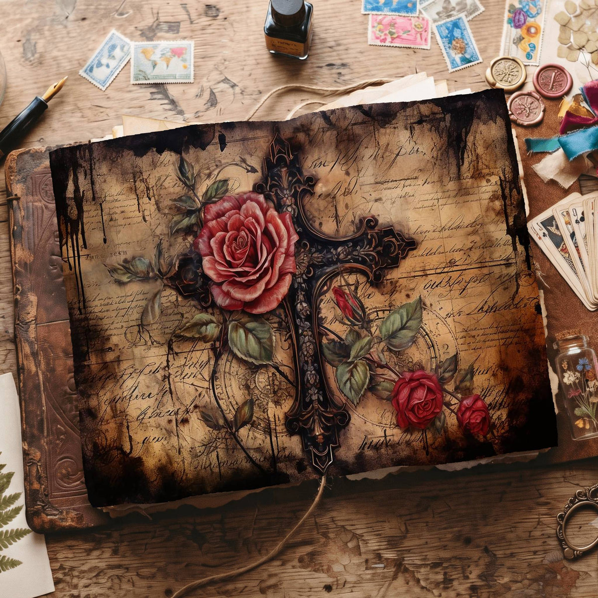 Gothic Rose Digital Papers