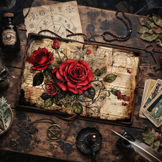 Gothic Roses Digital Papers