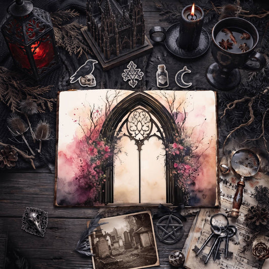 Gothic Windows Digital Papers