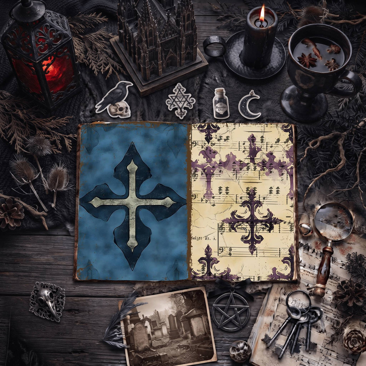 Gothic Digital Papers