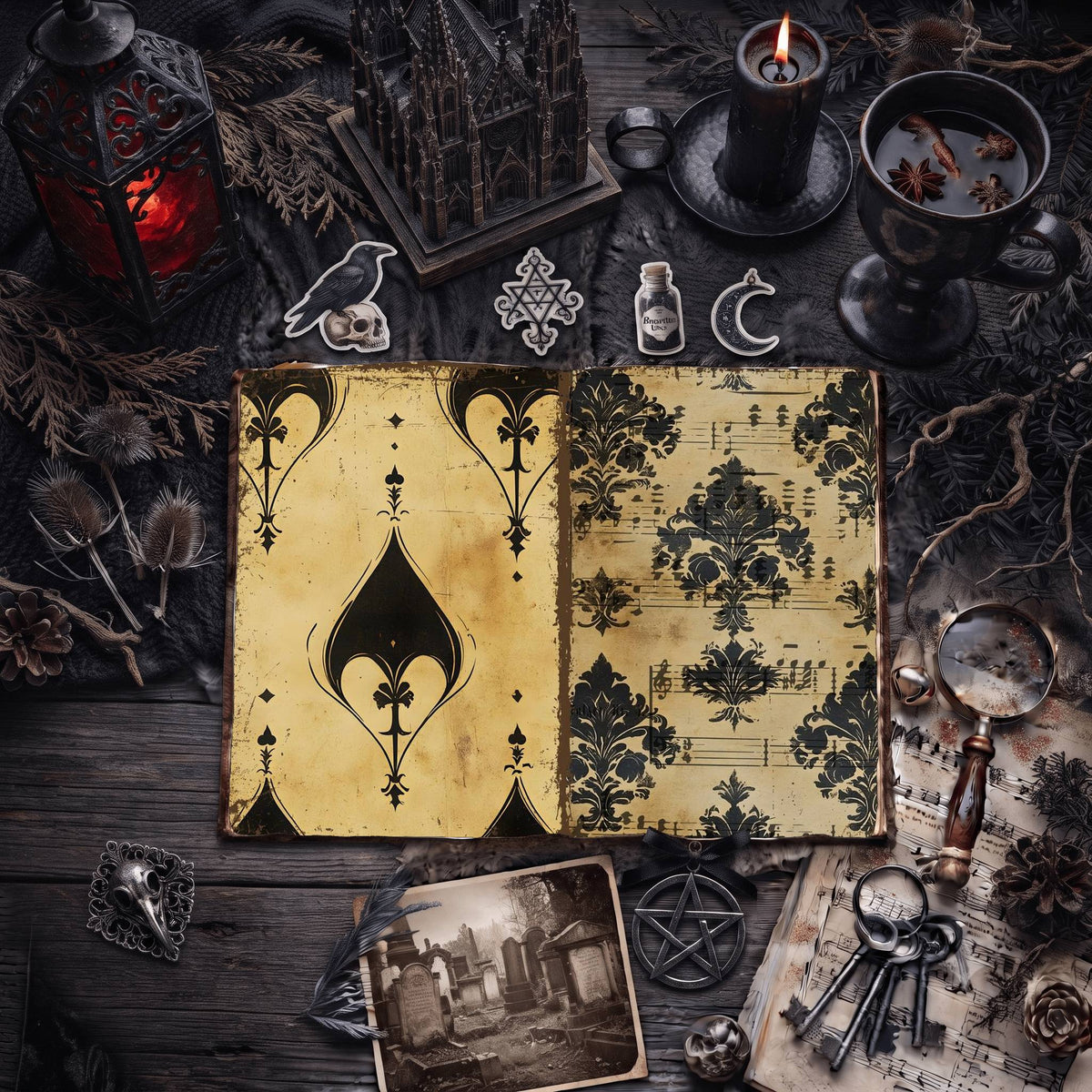 Gothic Digital Papers