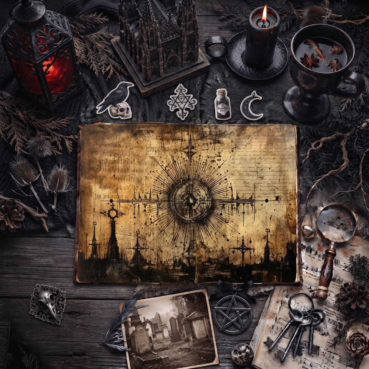 Gothic Digital Papers