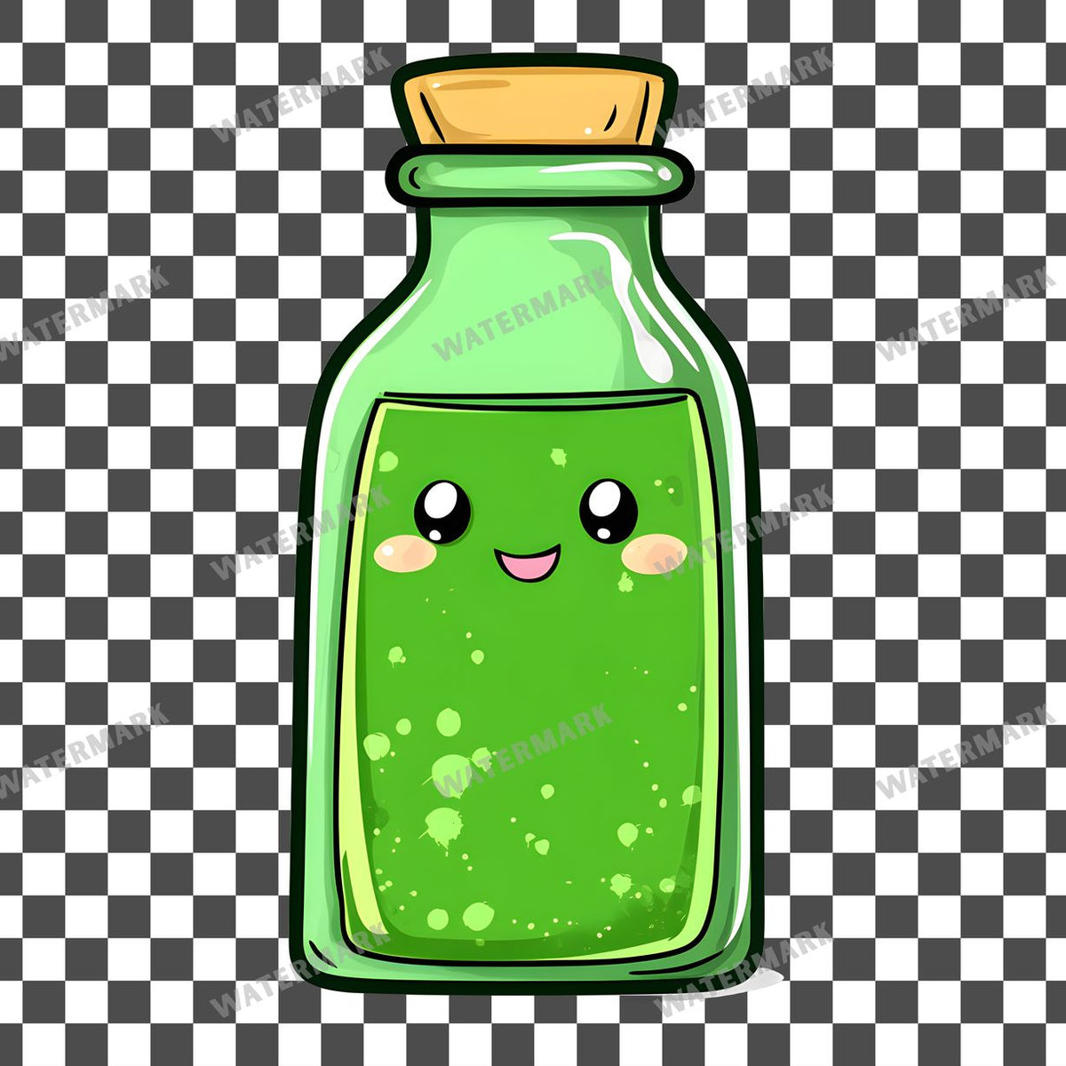 Green Apothecary Kawaii Style Clipart Pngs