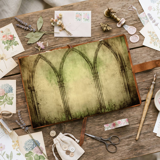 Green Arches Digital Papers