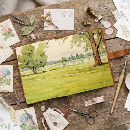 Green Summer Digital Papers