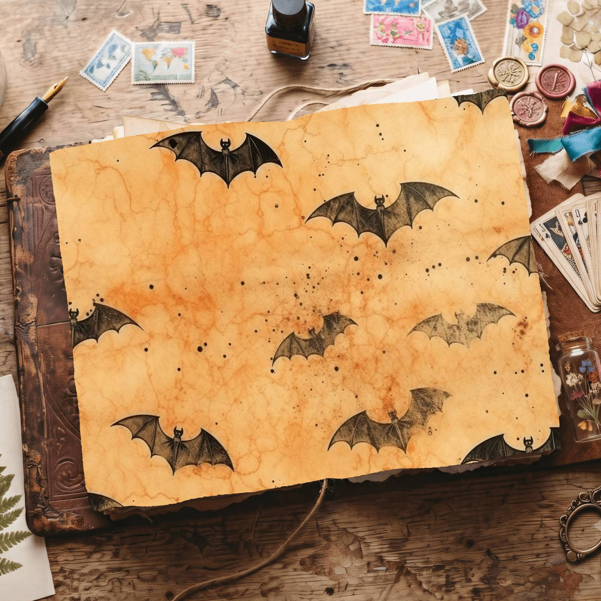 Halloween Bats Digital Papers