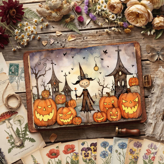 Halloween Pumpkins Digital Papers