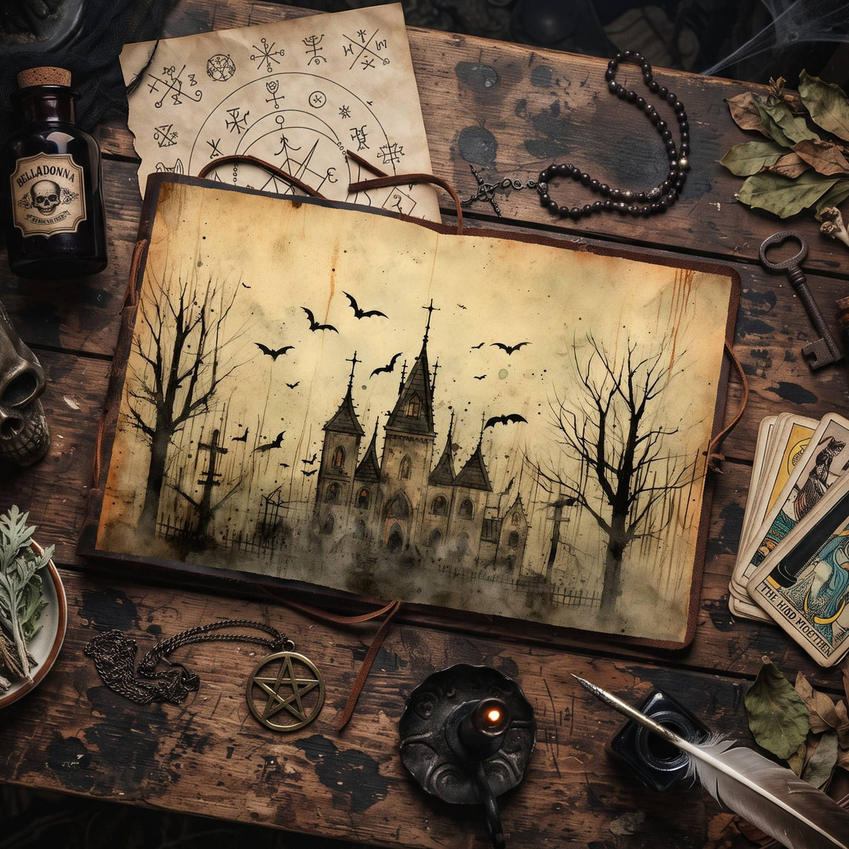 Halloween Spooky House Digital Papers