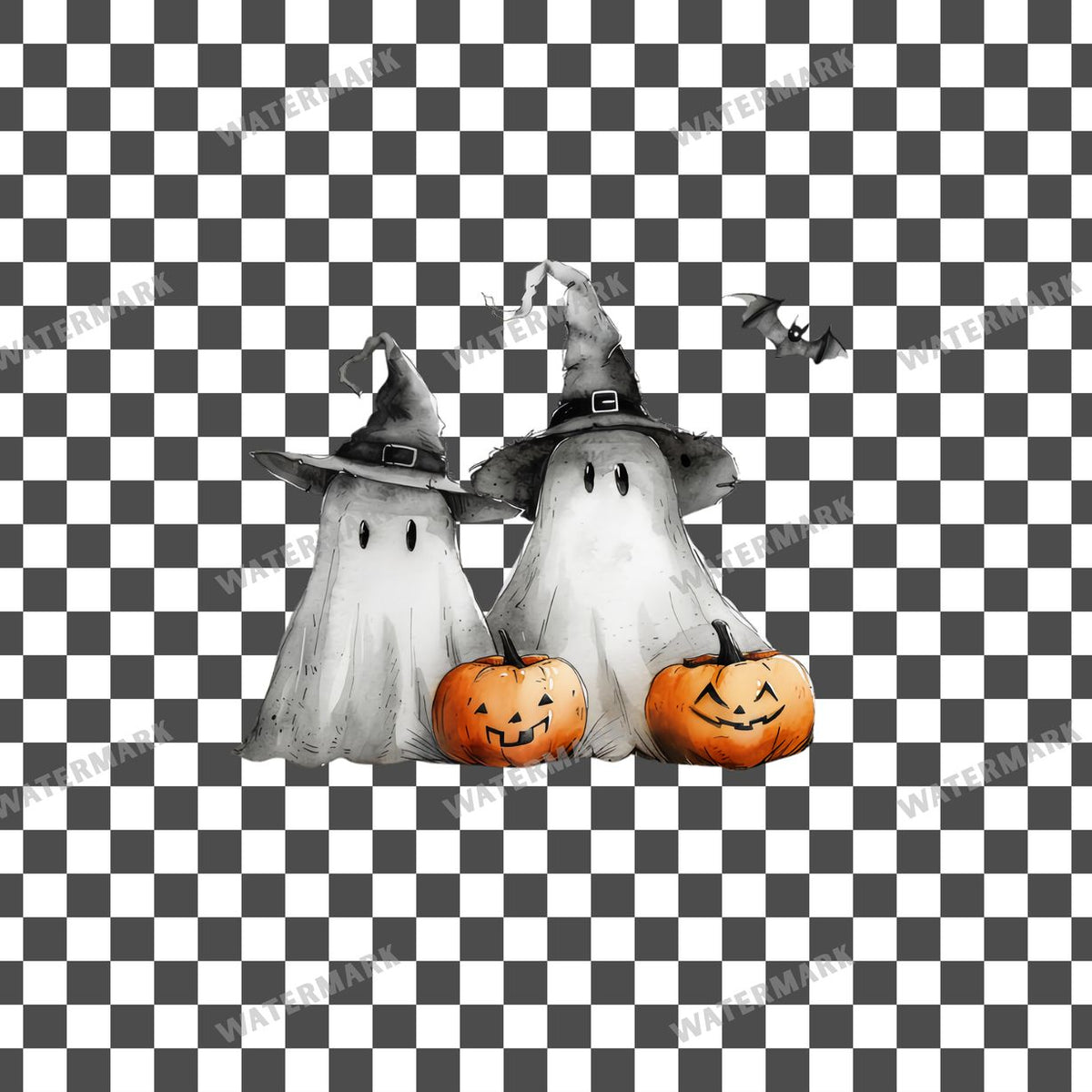 Halloween clipart PNG on a transparent background, design 2
