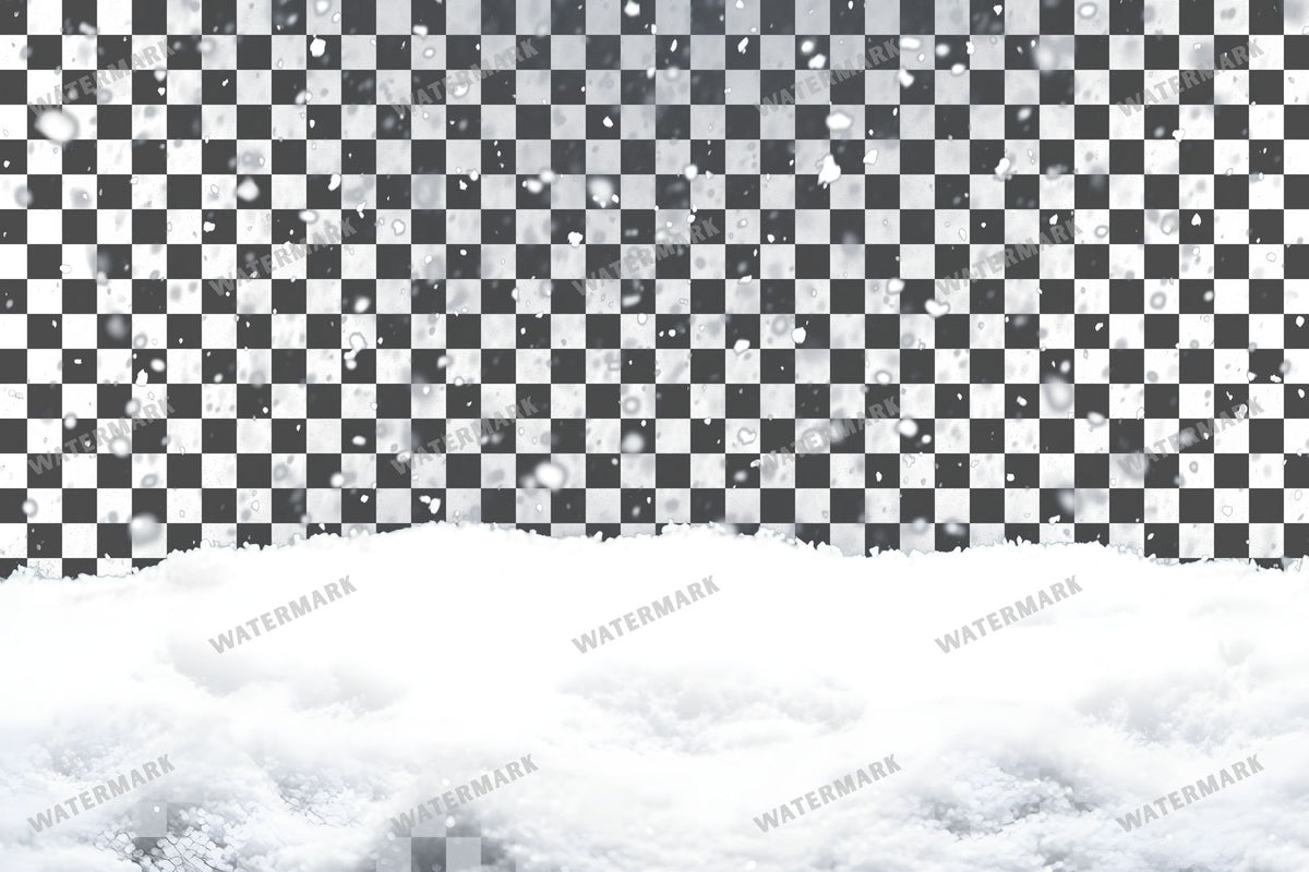 Heavy Snowfall Dense White Flakes Transparent Overlay Pngs