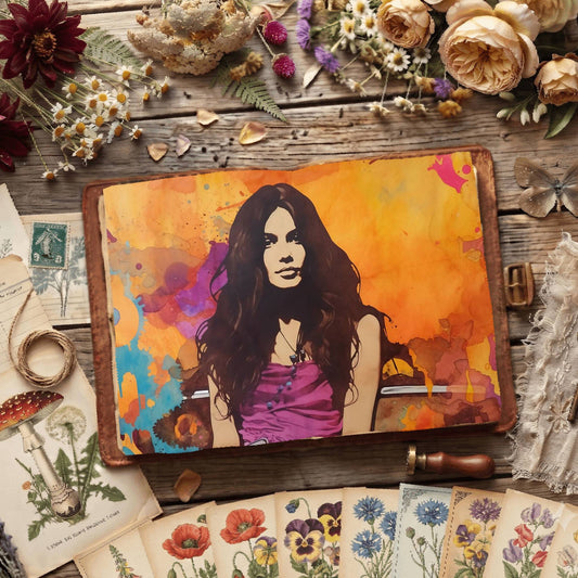 Hippie Woman Digital Papers