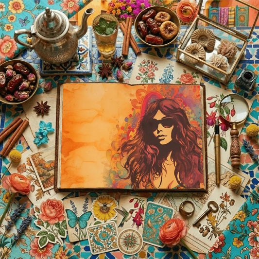Hippie Woman Digital Papers