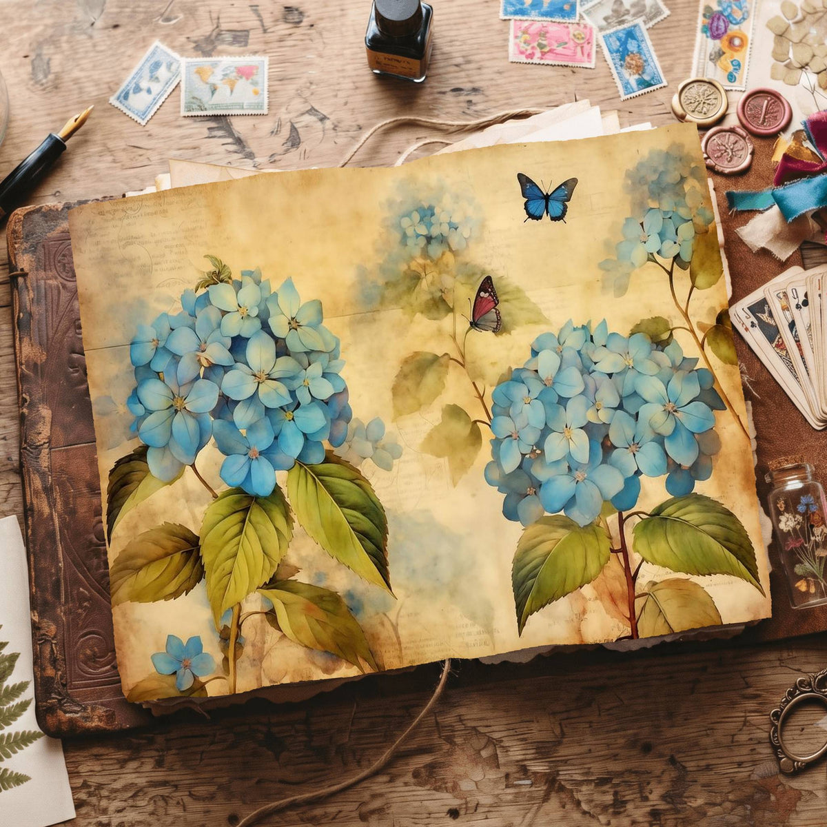 Hydrangea Digital Papers