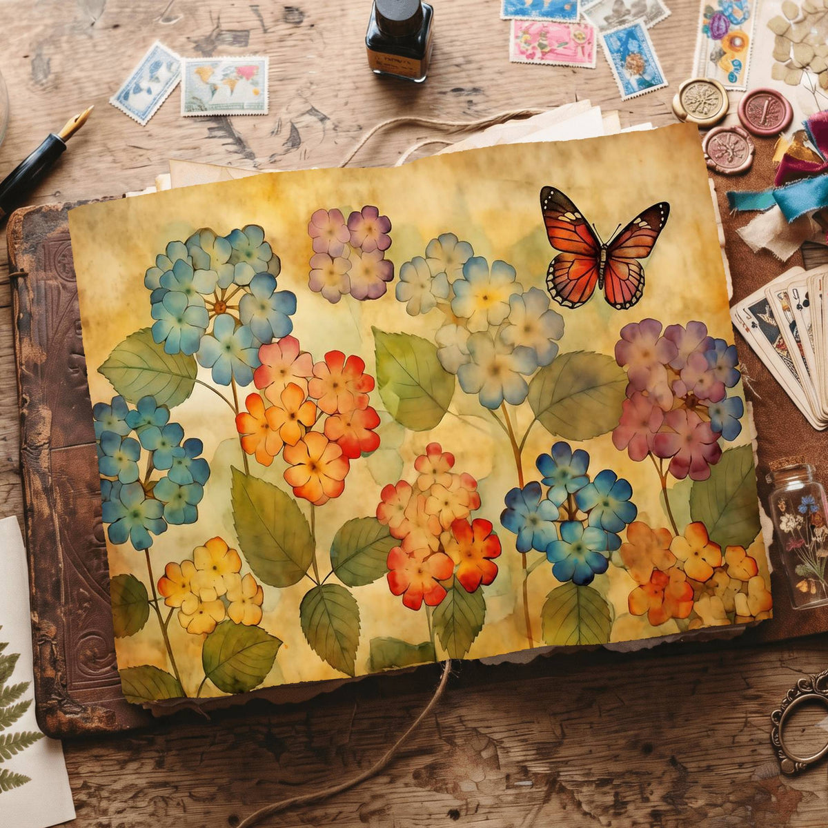 Hydrangea Digital Papers
