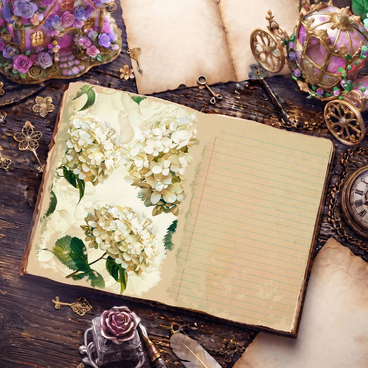 Hydrangea Digital Papers